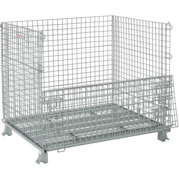 Wire Mesh Folding Container, 3000 Lb. Capacity, 48L x 40W x 42-1/2H, Global Industrial, Mfr#: 493394